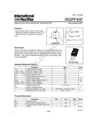 IRGPF40F Datasheet Cover