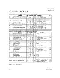 IRGS4B60KPBF Datasheet Page 2