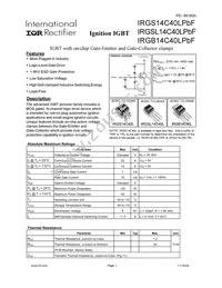 IRGSL14C40LPBF Datasheet Cover