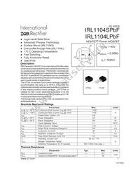 IRL1104STRLPBF Datasheet Cover