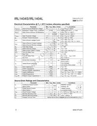 IRL1404L Datasheet Page 2