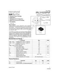 IRL3102STRLPBF Datasheet Cover