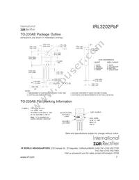 IRL3202PBF Datasheet Page 7