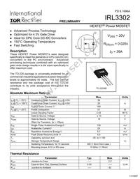 IRL3302L Datasheet Cover