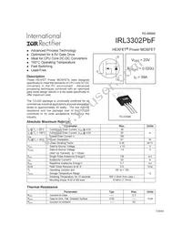 IRL3302PBF Datasheet Cover