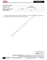 IRL40B215 Datasheet Page 10