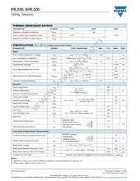 IRL530 Datasheet Page 2