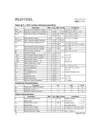 IRL8113S Datasheet Page 2