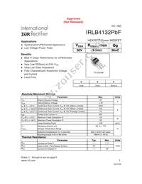 IRLB4132PBF Datasheet Cover