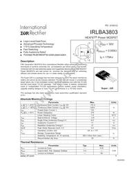 IRLBA3803 Datasheet Cover