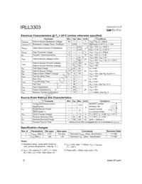IRLL3303 Datasheet Page 2