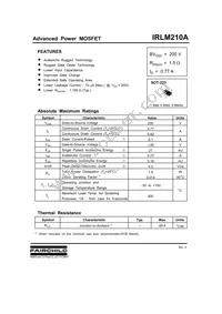 IRLM210ATF Datasheet Cover