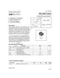 IRLMS1902TR Datasheet Cover