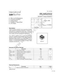 IRLMS2002TR Datasheet Cover