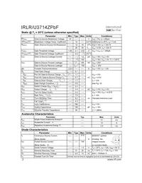 IRLR3714ZTRPBF Datasheet Page 2