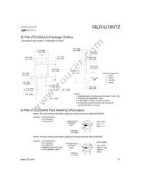 IRLR7807ZTR Datasheet Page 9