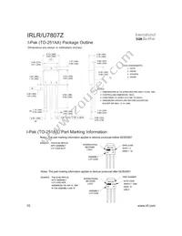 IRLR7807ZTR Datasheet Page 10