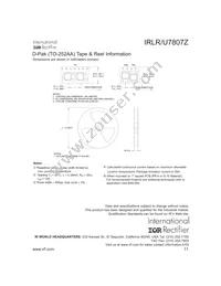 IRLR7807ZTR Datasheet Page 11