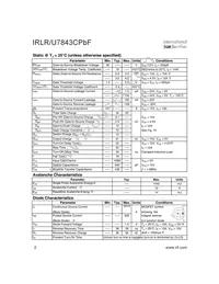 IRLR7843CTRPBF Datasheet Page 2