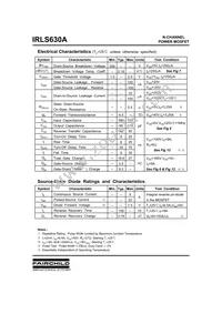 IRLS630A Datasheet Page 2