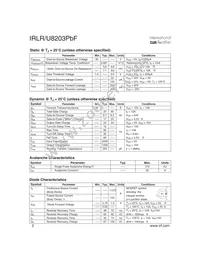 IRLU8203PBF Datasheet Page 2