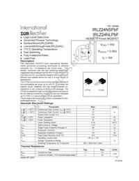 IRLZ24NSPBF Datasheet Cover