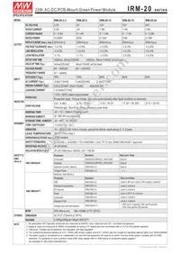 IRM-20-3.3 Datasheet Page 2