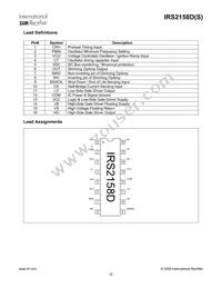 IRS2158DPBF Datasheet Page 12