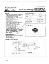 IRS26310DJTRPBF Datasheet Cover