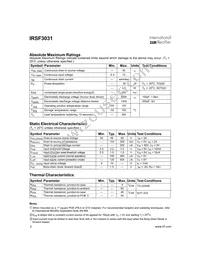 IRSF3031LTR Datasheet Page 2