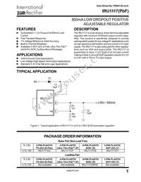 IRU1117CYTR Datasheet Cover