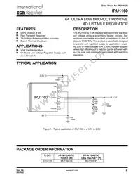 IRU1160CMTR Datasheet Cover