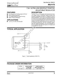 IRU1175CMTR Datasheet Cover