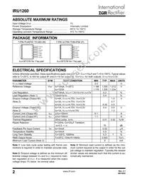 IRU1260CMTR Datasheet Page 2