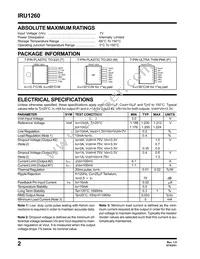 IRU1260CT Datasheet Page 2