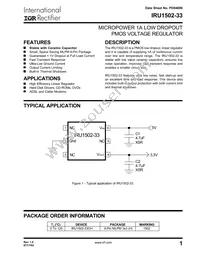 IRU1502-33CHTR Datasheet Cover