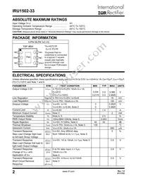 IRU1502-33CHTR Datasheet Page 2