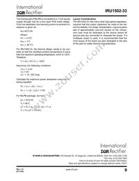 IRU1502-33CHTR Datasheet Page 9