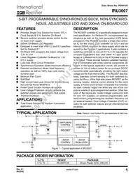 IRU3007CWTR Datasheet Cover