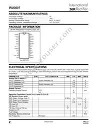 IRU3007CWTR Datasheet Page 2