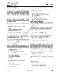IRU3011CWTR Datasheet Page 9