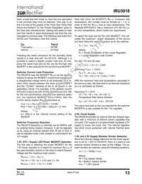 IRU3018CWTR Datasheet Page 13