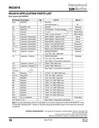 IRU3018CWTR Datasheet Page 16