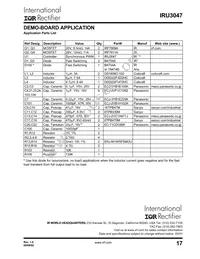 IRU3047CWTR Datasheet Page 17