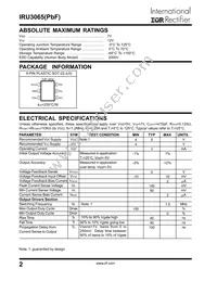 IRU3065CLTR Datasheet Page 2