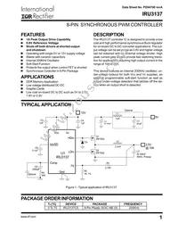 IRU3137CSTRPBF Datasheet Cover