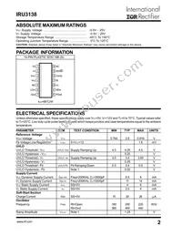 IRU3138CSTRPBF Datasheet Page 2