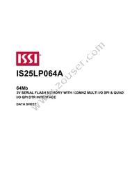 IS25LP064A-JGLE-TR Datasheet Cover