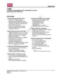 IS25LP128-JGLE-TR Datasheet Page 2