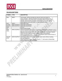 IS25LQ040-JBLE Datasheet Page 3